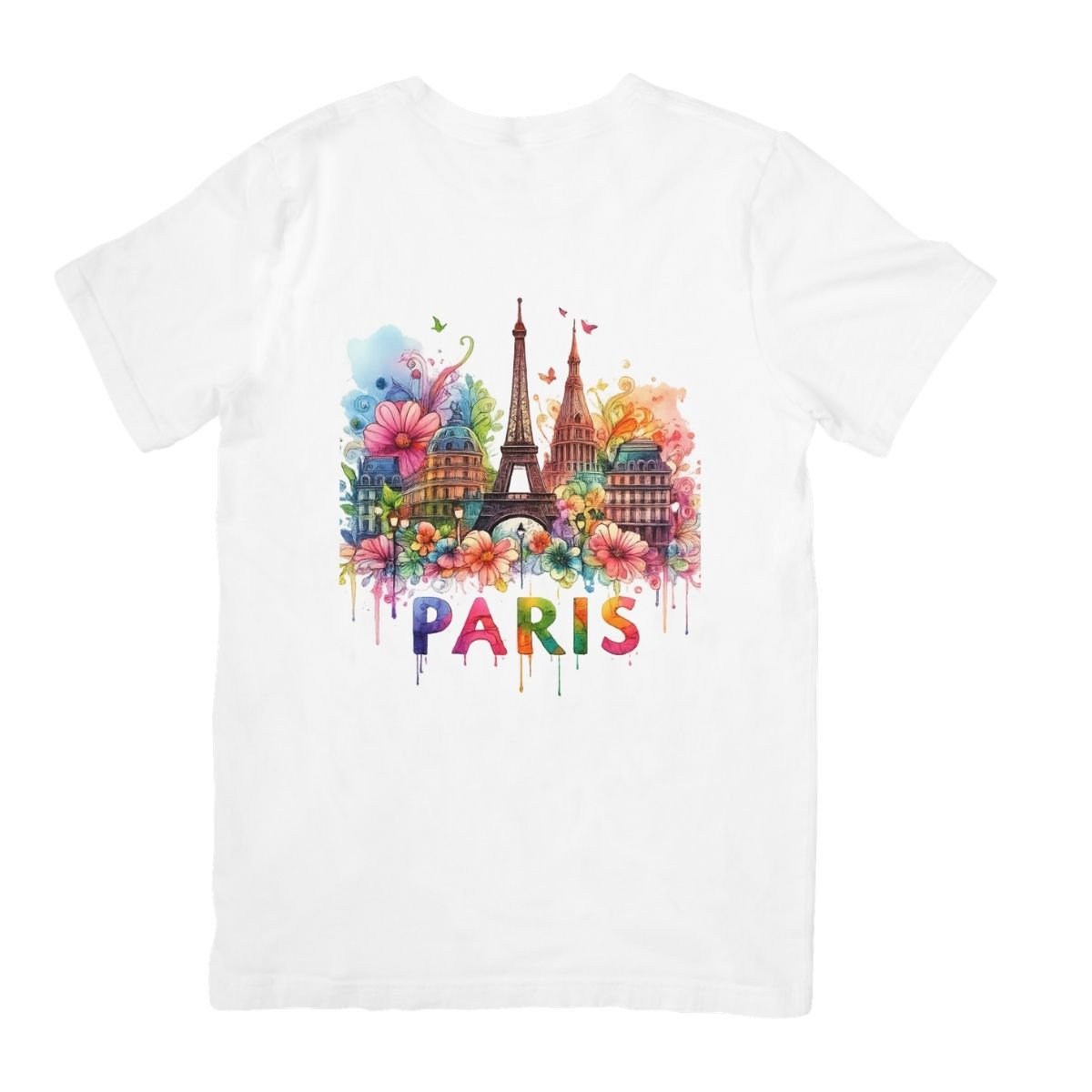 Paris PNG Sublimation Design | Colorful Floral Paris PNG | Eiffel Tower Travel PNG | France Digital Download | T-Shirt Design | DTF Transfer | Transparent PNG - Image 2